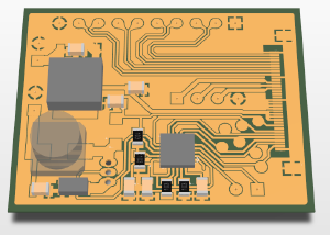 3D rendering of breakout PCB